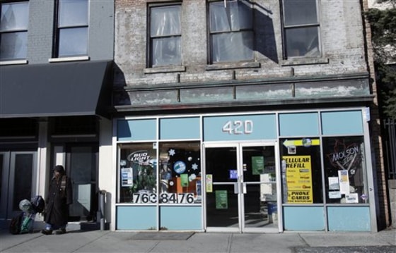 Coulson's News, where a Mega Millions lottery jackpot ticket worth $319 million was sold, is seen in Albany, N.Y., on Saturday.